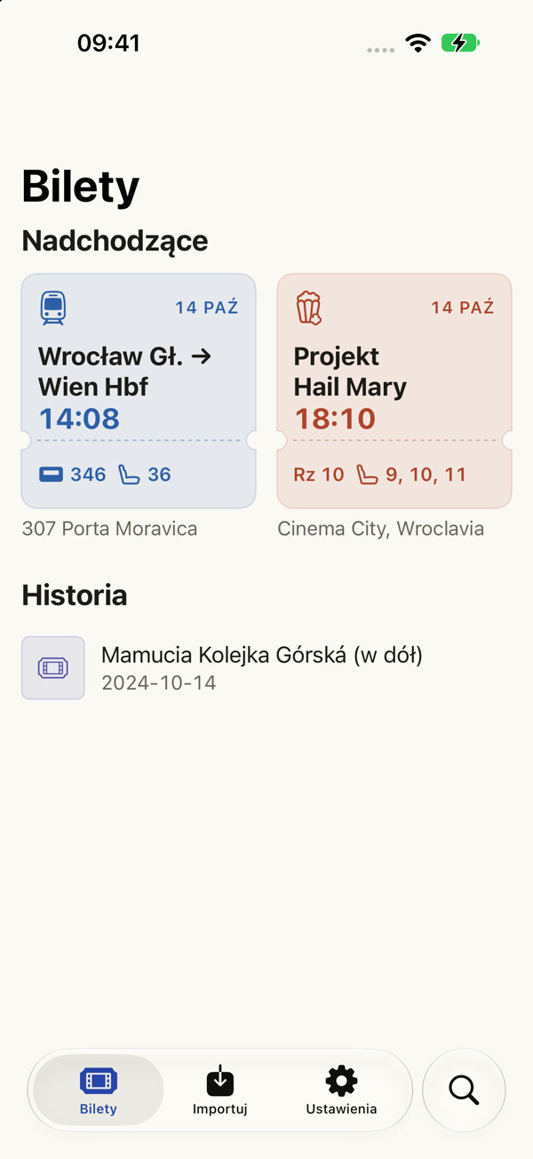 Biblioteka Entrisy z biletami na pociąg i wspólny seans Cinema City.